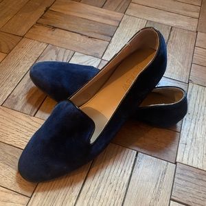 Navy Suede J-Crew Loafers
